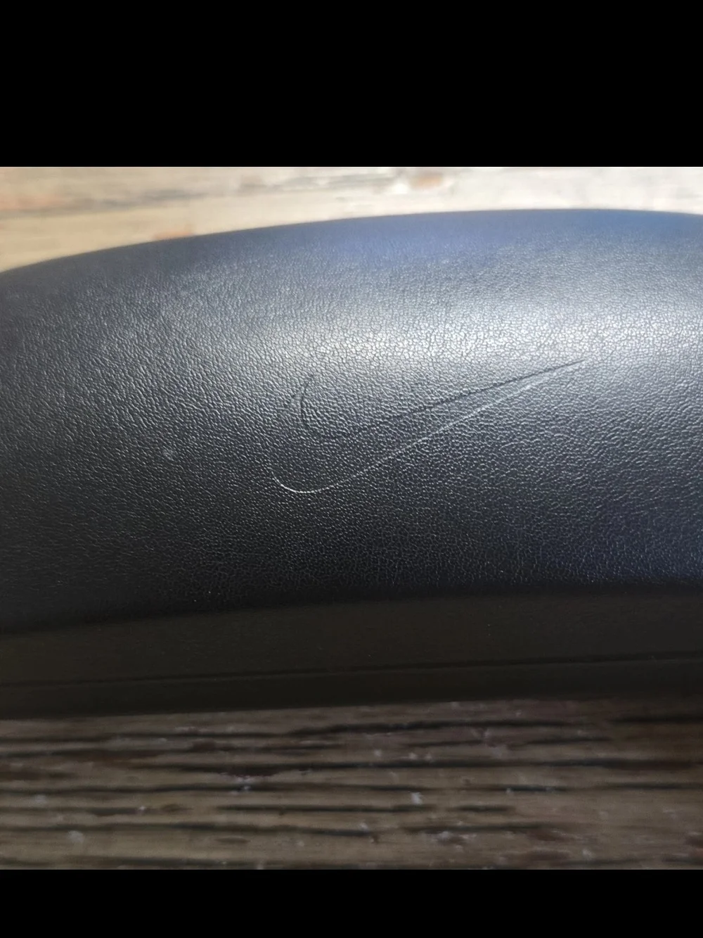 Nike Black Sunglasses Case with Subtle Embossed Swoosh